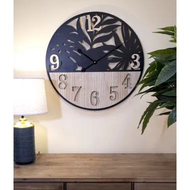 ZEGAR ŚCIENNY PALM Ø 60X2,5 cm